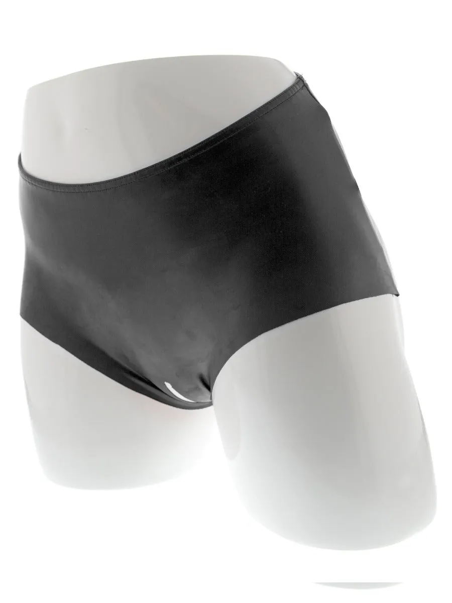 Black Datex Open Crotch Shorts